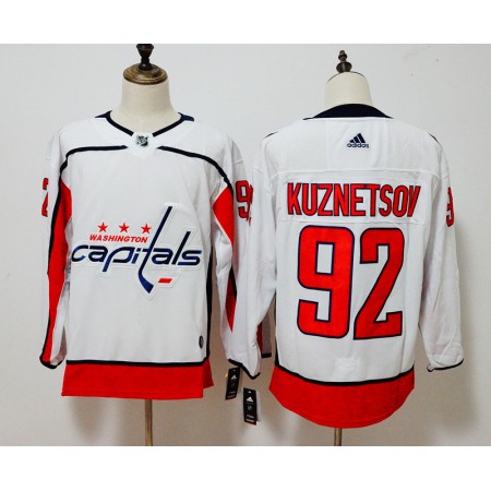 Men's Washington Capitals #92 Evgeny Kuznetsov White Stitched NHL Jersey