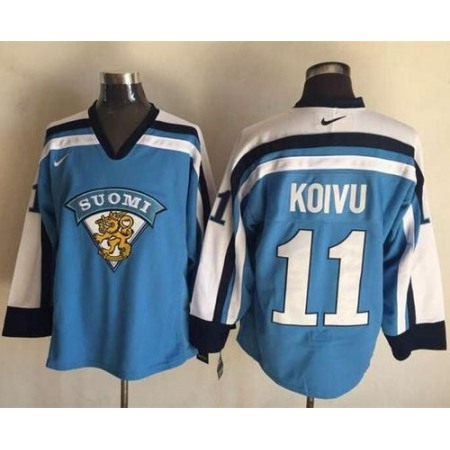 Canadiens #11 Saku Koivu Light Blue Throwback Stitched NHL Jersey