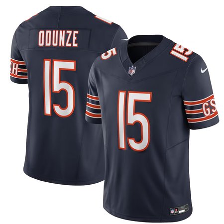 Men's Chicago Bears Rome Odunze Navy 2024 NFL Draft First Round Pick Player F.U.S.E. Vapor Untouchable Limited Stitched Football Jersey
